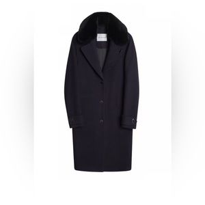 The Arrivals- Nora Modual Wool Coat medium navy